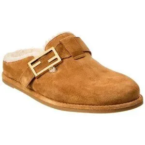Fendi | Shoes | Fendi Feel Ff Shearling Buckled Sabots Mules